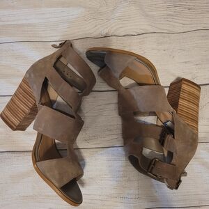 Taupe  Block Heel Sandals